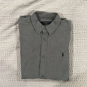 Mens All Saints Ram Skull Shirt XS